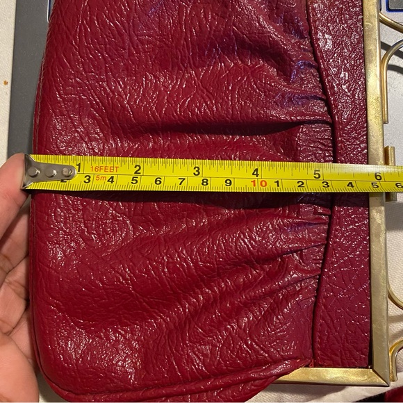 70s vtg Faux Leather Handbag - Picture 9 of 12